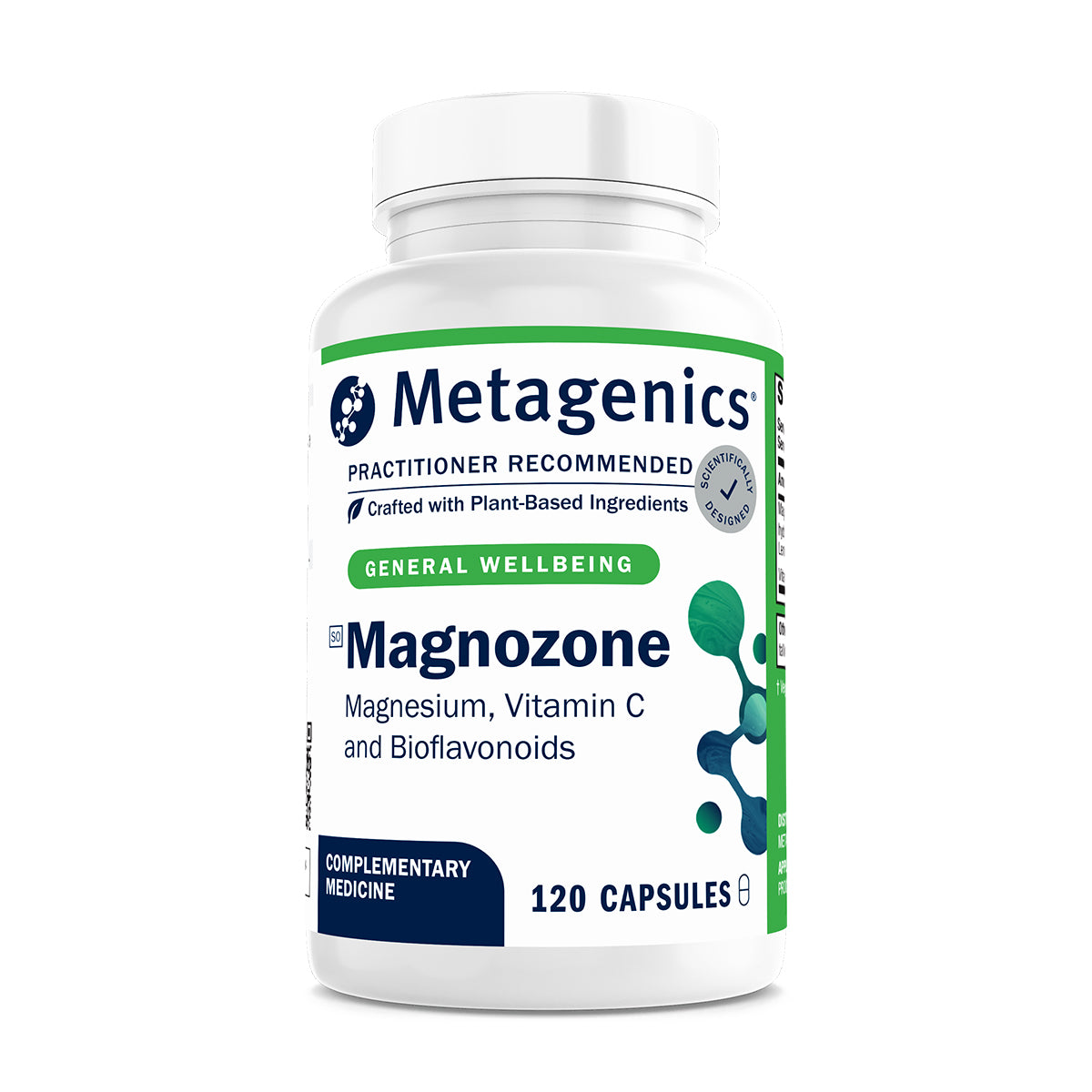 Metagenics Magnozone supplement bottle for general wellbeing support on a white background