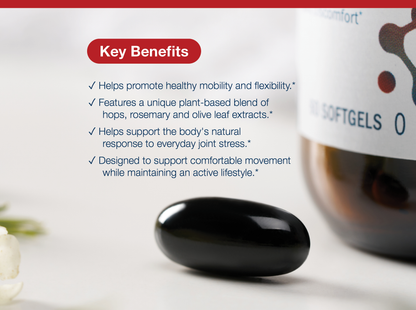 Kaprex softgel capsule displayed beside key product benefits and Metagenics branding