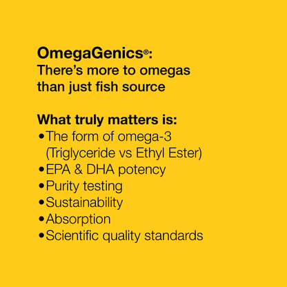 Information about omega-3 fatty acids and their role in heart health support with OmegaGenics Fish Oil EPA-DHA 720 mg