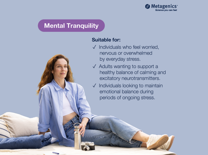 Information about mental wellbeing and calmness support with Trancor and lifestyle imagery