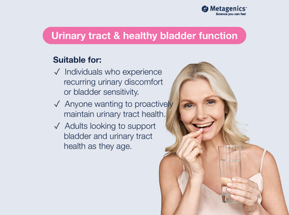 Information about urinary tract and healthy bladder function support with UriDyn and lifestyle imagery